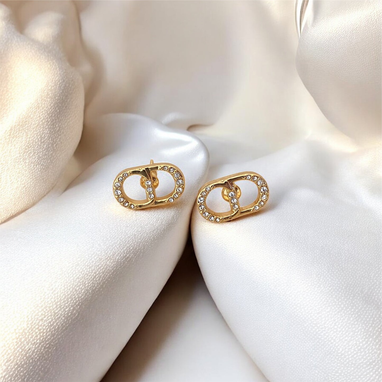 Boucles d’oreilles CD strass