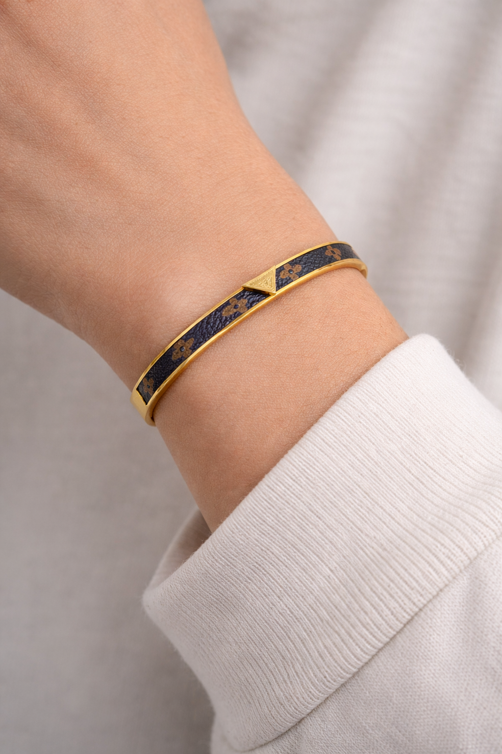 Jonc Signature – Marron & Doré